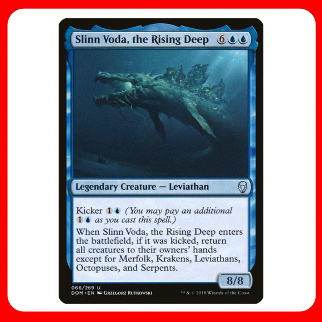 [MTG] Slinn Voda, the Rising Deep [DOM] [BLUE] [UNCOM] [NORMAL] [ENG] (การ์ดเมจิค / Magic the Gather