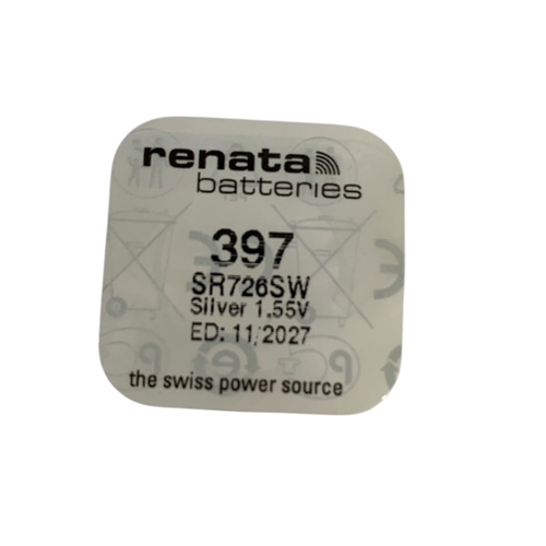 ถ่านกระดุม Renata ถ่านของแท้ 1.55V SR726,SR726SW / 397  แบ่งจำหน่าย 1เม็ด,5เม็ด
