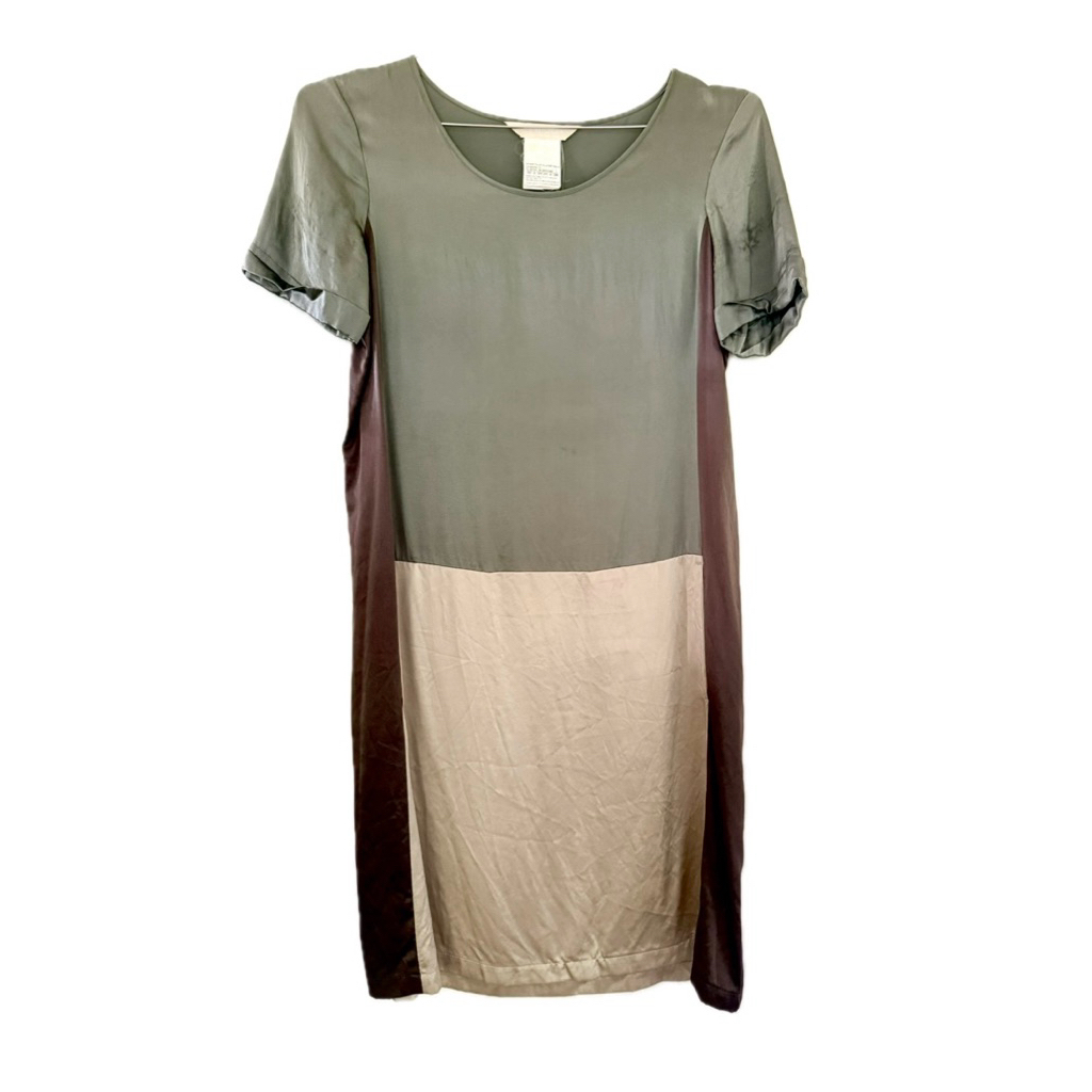 Vintage Max Mara colorblock silk tshirt dress