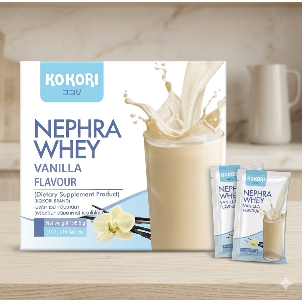 KoKori NEPHER WHEY ผลิตภัณฑ์เสริมอาหาร/เวย์โปรตีนไข่ขาว รสวนิลา,กาแฟ