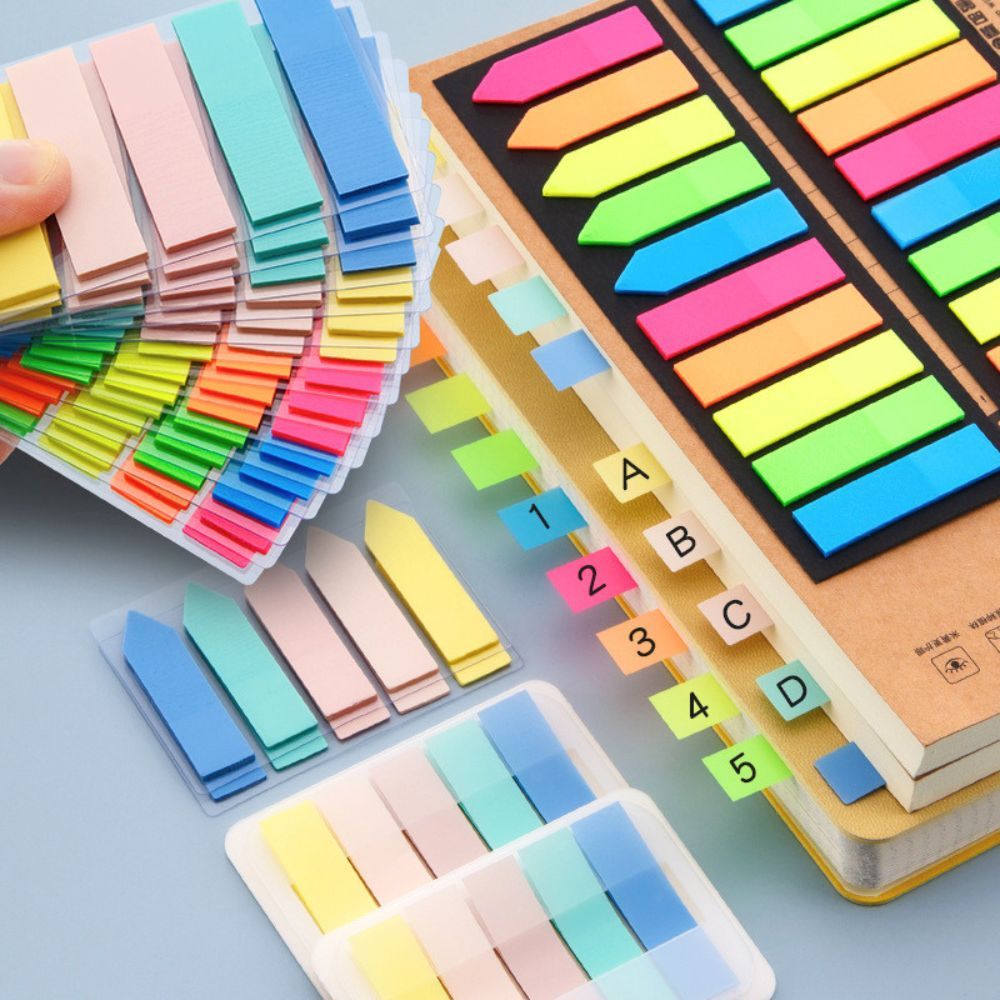 Index Sticker สติกเกอร์โน๊ต สีไฮไลท์ แบบพลาสติก ( Set 5 สี / สีละ 20 แผ่น ) ติดขั้นหน้ากระดาษ สีสันสดใส ส่งจากไทย!!! ราคา ถูกที่สุด ดีลบีเคเค
