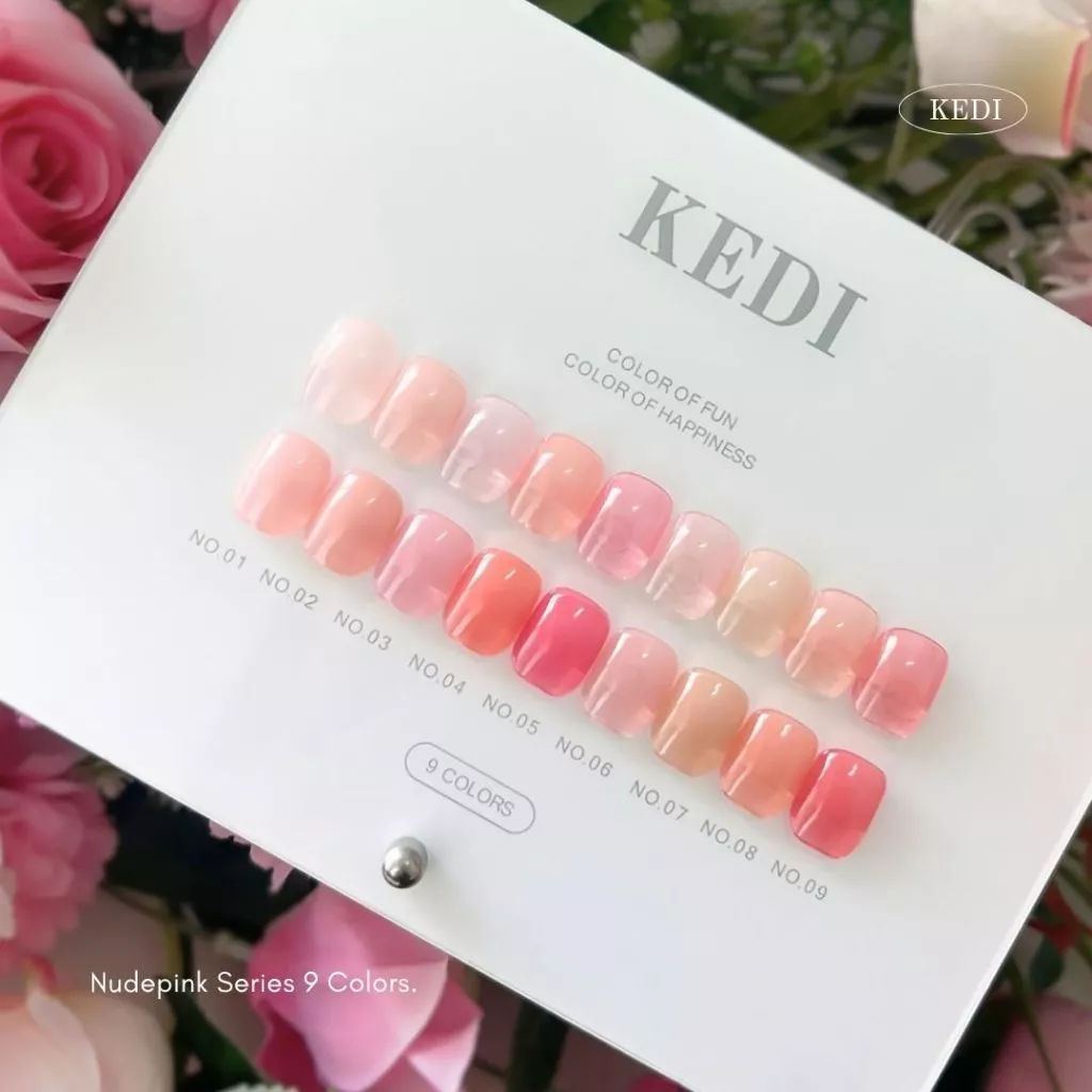 KEDI Nude Pink Series perfect gel polish 15ml สีเจลคุณภาพ โทนสีไซรัปสุขภาพดี