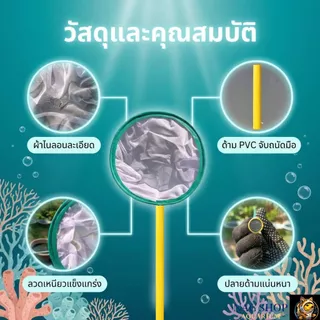 กรชอนตาห่าง ขนาด 9.5 นิ้ว และ 12 นิ้ว สำหรับ ตักลูกน้ำ แบบกลมและเหลี่ยม