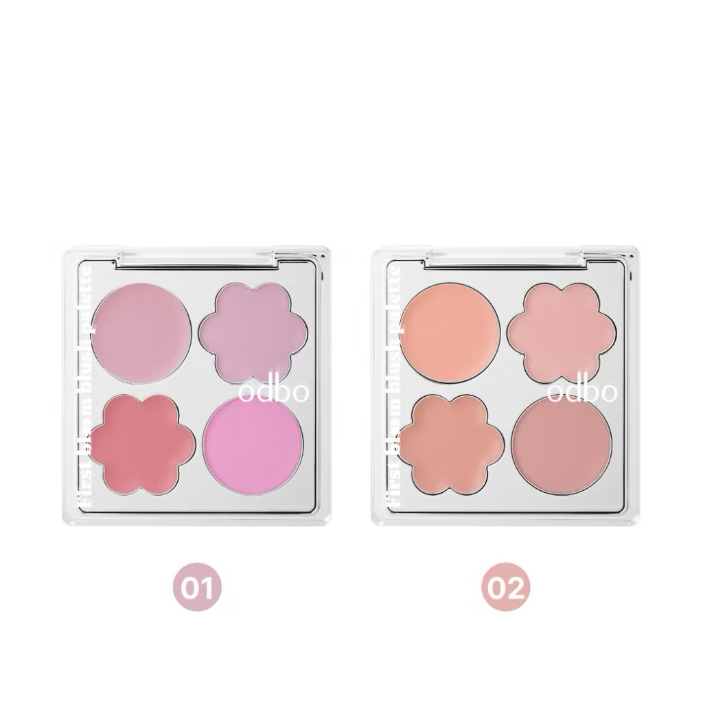 OD1332 บลัชออน พาเลท รูปดอกไม้น่ารัก blush palettes ของแท้