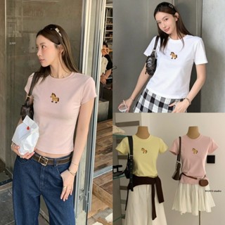 เสื้อยืดคอกลมแขนสั้นรุ่น 9232 TAG WG.WE 🇰🇷