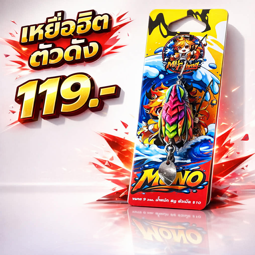 สายตีช่อน ตีปลาชะโด ห้ามพลาด! กบยางMONO ขนาด3.7 หนัก8 กรัม ตะขอคม แข็ง ทน ลายสีสดสะดุดตา เหยื่อ ปลอม เหยื่อปลอม – โปรปัง