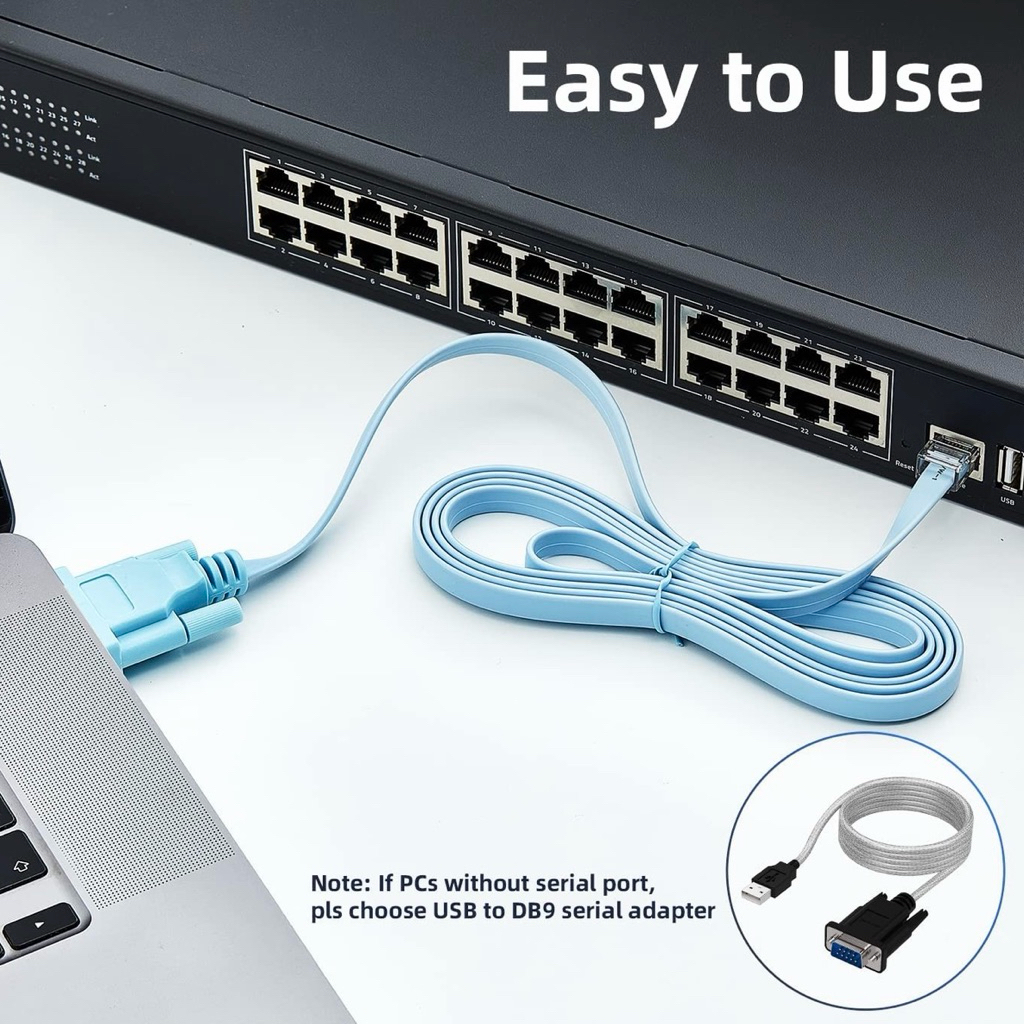 สายแปลงRS232 db9 Female to RJ45 Male cable หลายยี่ห้อ