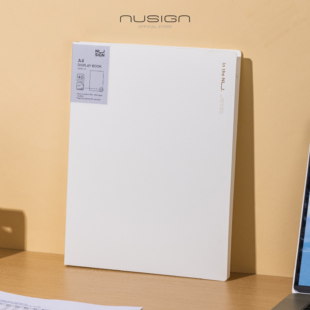 (Nusign) แฟ้มสอดเอกสารขนาด A4 รุ่น NS190-20/NS190-40 มี20/40ช่อง (2 สี/จำหน่าย 1 ชิ้น)