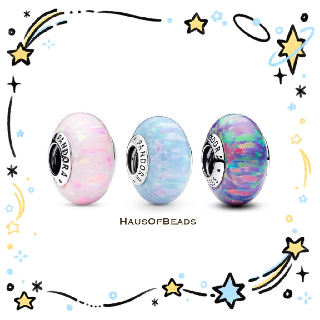 ⭐️ NEW ของแท้ 100% ⭐️ ชาร์มกำไลข้อมือ Opalescent Murano