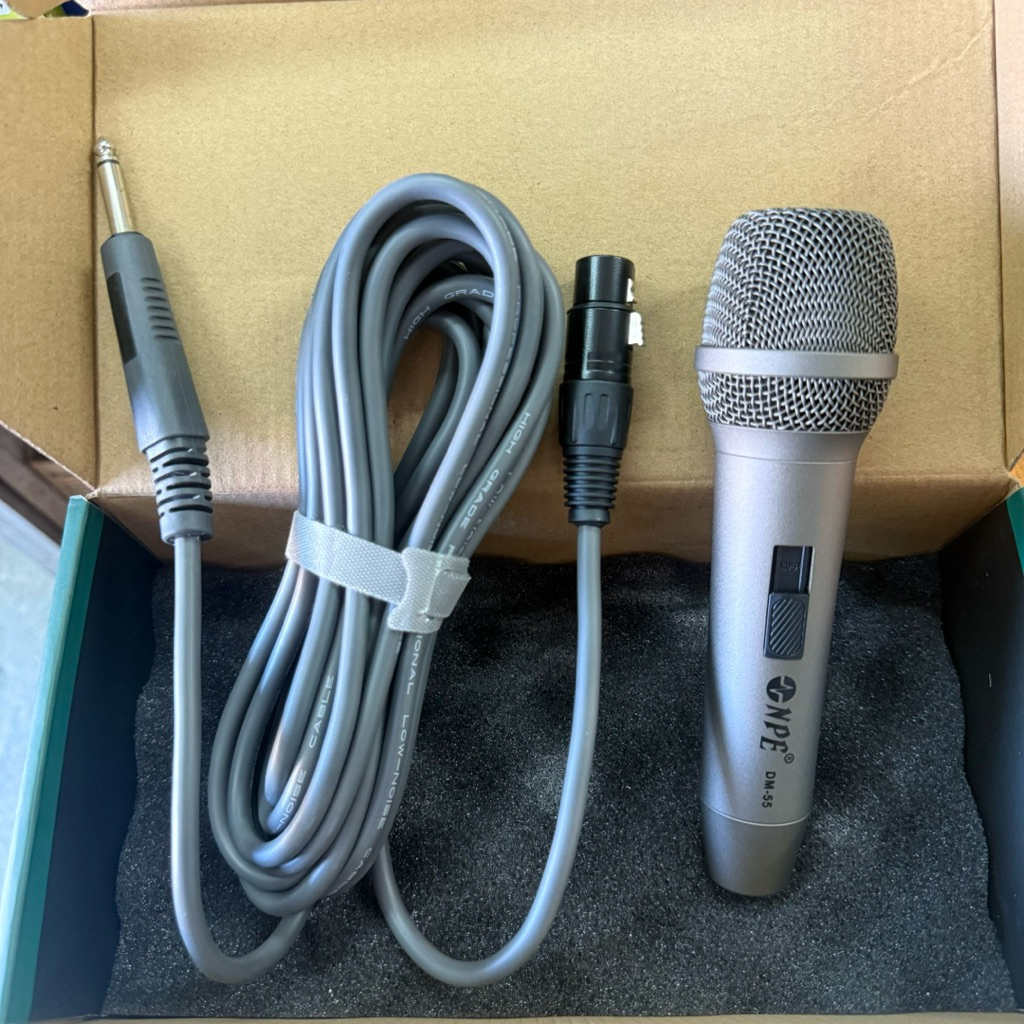 NPE DM-55 ไมโครโฟนแบบสาย พร้อมสาย ไมค์สาย สีคอฟฟี่