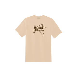 haas เสื้อยืดคอกลม Unisex สกรีน haas Jeans SBSK2766