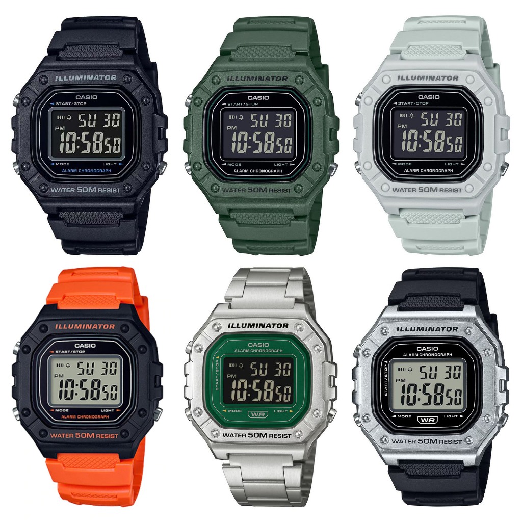 Casio Standard รุ่น W-218H (W-218H-1A,W-218H-2A,W-218H-3A,W-218H-4B,W-218H-4B2,W-218HD-1A,W-218HB-3A