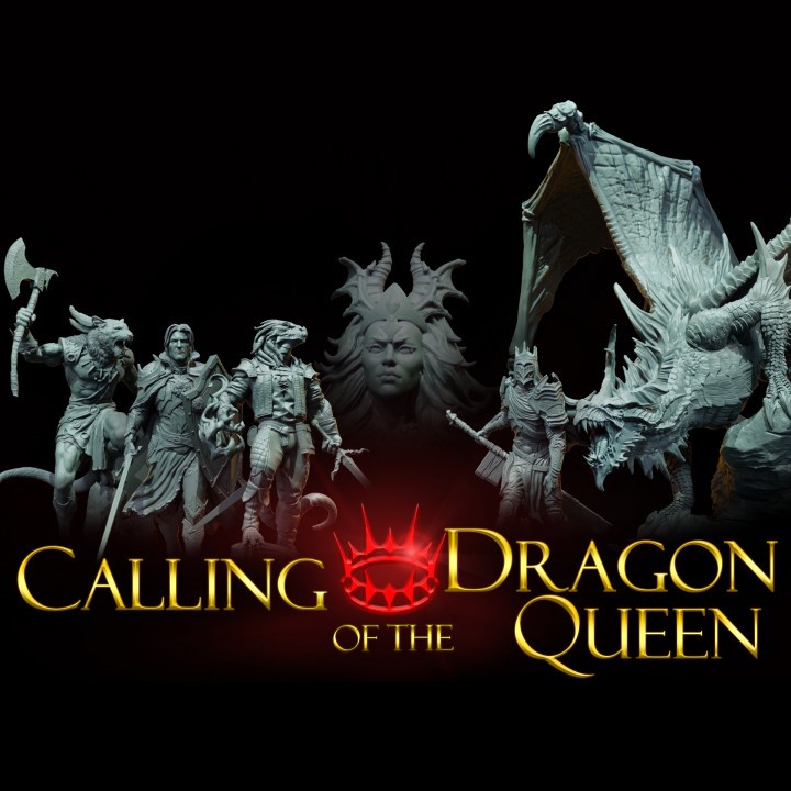 Calling of the Dragon Queen งาน Resin D&D DnD Miniature Model สำหรับ Tabletop ตั้งโชว์