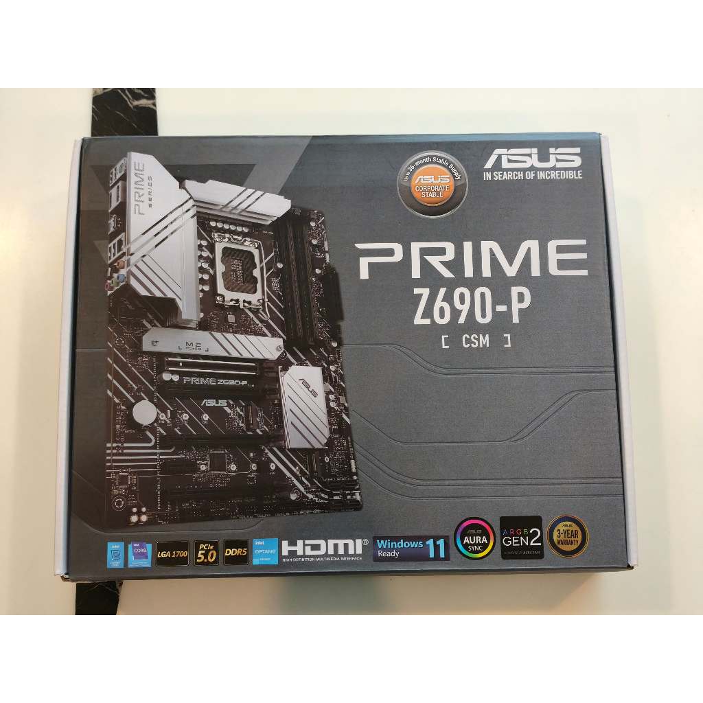MAINBOARD (เมนบอร์ด) ASUS PRIME Z690-P-CSM (DDR5)(LGA1700)(ATX) มือสอง ครบกล่อง ใช้งานปกติ เทสแล้ว