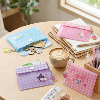 กระเป๋าใส่เหรียญ การ์ด หรือบัตรต่างๆ ลายลิขสิทธิ์แท้ Sanrio ขนาด 11.5x8 cm รุ่น 011 Kitty, Melody, Kuromi, Cinnamoroll