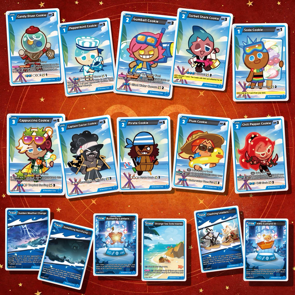 CookieRun ชุด Bs10 ระดับ C,U สีฟ้า ( Eng Ver. )