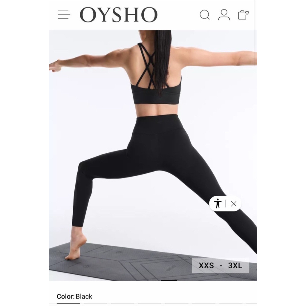 OY..SHO Legging เลกกิ้งสีดำ เอวสูง ผ้ายืด งานแท้ ผ้าใส่กระชับ (เป้าสามเหลี่ยม)