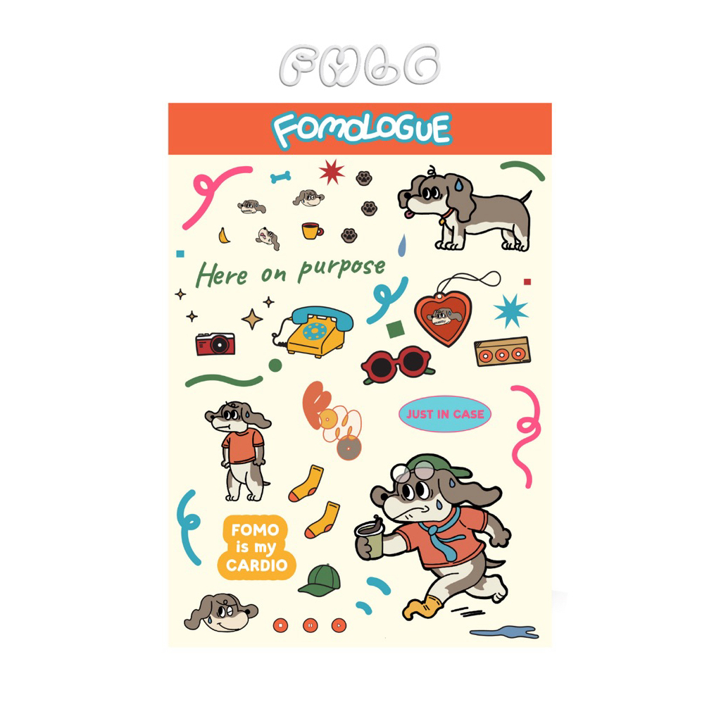 BOJO CARDIO Sticker 🐶 - สติ๊กเกอร์ fomologue
