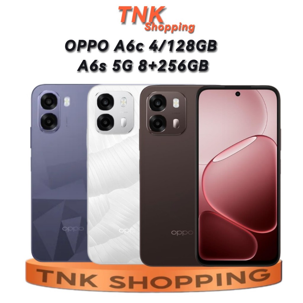 OPPO A6c 4/128GB A6s 5G 6/128GB 8/256GB Android 16 แบตเตอรี่: 7,000mAh สินค้ามือ1 รับประกันศูนย์ไทย