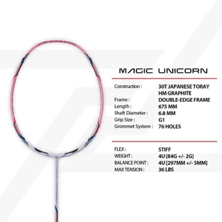 Protech Magic Unicorn, Magic Unicorn Lite Badminton Racket 100% Original
