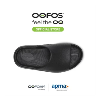 OOFOS OOahh Plus Black รองเท้าเพื่อการฟื้นฟู