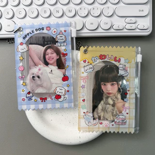ซองใส่บัตรน่ารัก ลายการ์ตูน Kawaii ใส่รูป ใส่การ์ด โพลารอยด์ พร้อมซิป + ห่วงคล้อง พกง่ายสุดคิ้วท์!