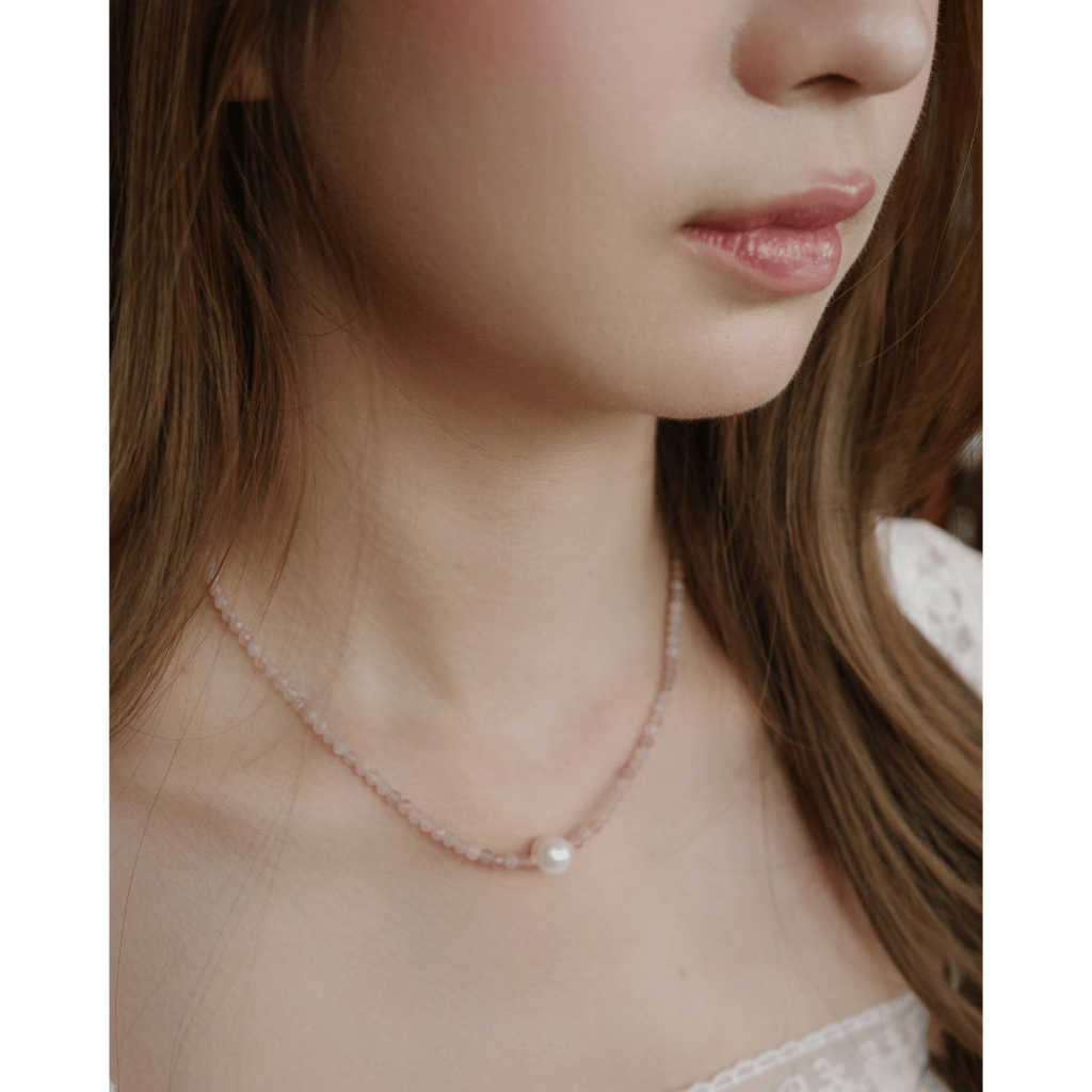 JEWILA ShinyWave สร้อยคอหินนำโชค ไข่มุกน้ำจืด หินแท้ เสริมดวงความรัก การงาน การเงิน เสริมรอบด้าน