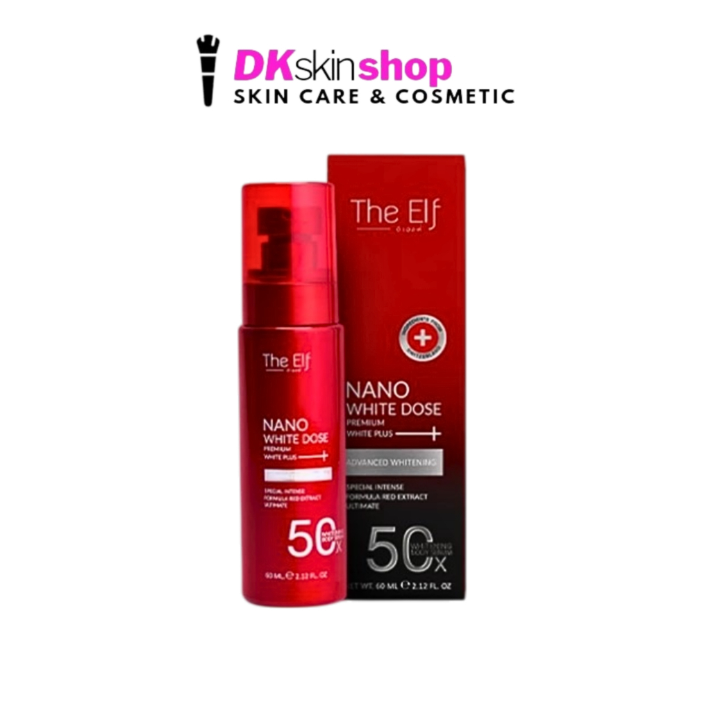 ดิเอลฟ์ นาโน ไวท์ โดส พรีเมี่ยม ไวท์ พลัส+ 60มล. โดสแดง THE ELF NANO WHITE  DOSE Premium White Plus+ 60ML
