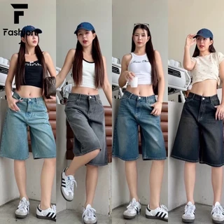🔥【สุดคุ้ม】กางเกงยีนส์ผู้หญิง ขาสั้น 5 ส่วน เนื้อผ้าพรีเมียม ไม่ยืดแต่ใส่สบาย ✨ ใส่ได้ทั้งเอวสูง-เอวต่ำ ทรงสวย