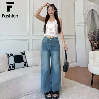 กางเกงยีนส์เอวสูง ทรงสวย ใส่แล้วขายาว 🦵 ทรงกระบอกใหญ่เกาหลี สไตล์ลิซ่า แมทง่าย ใส่ได้ทุกวัน ราคาถูกจริง