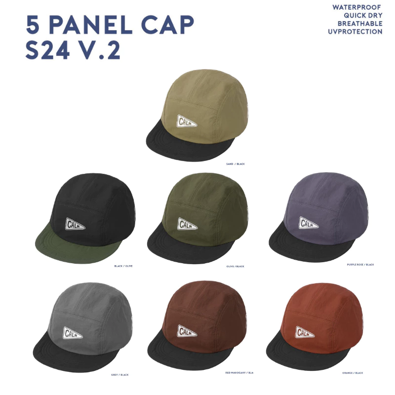 5 Panel Cap v2.2024 หมวก คราม แคมป์