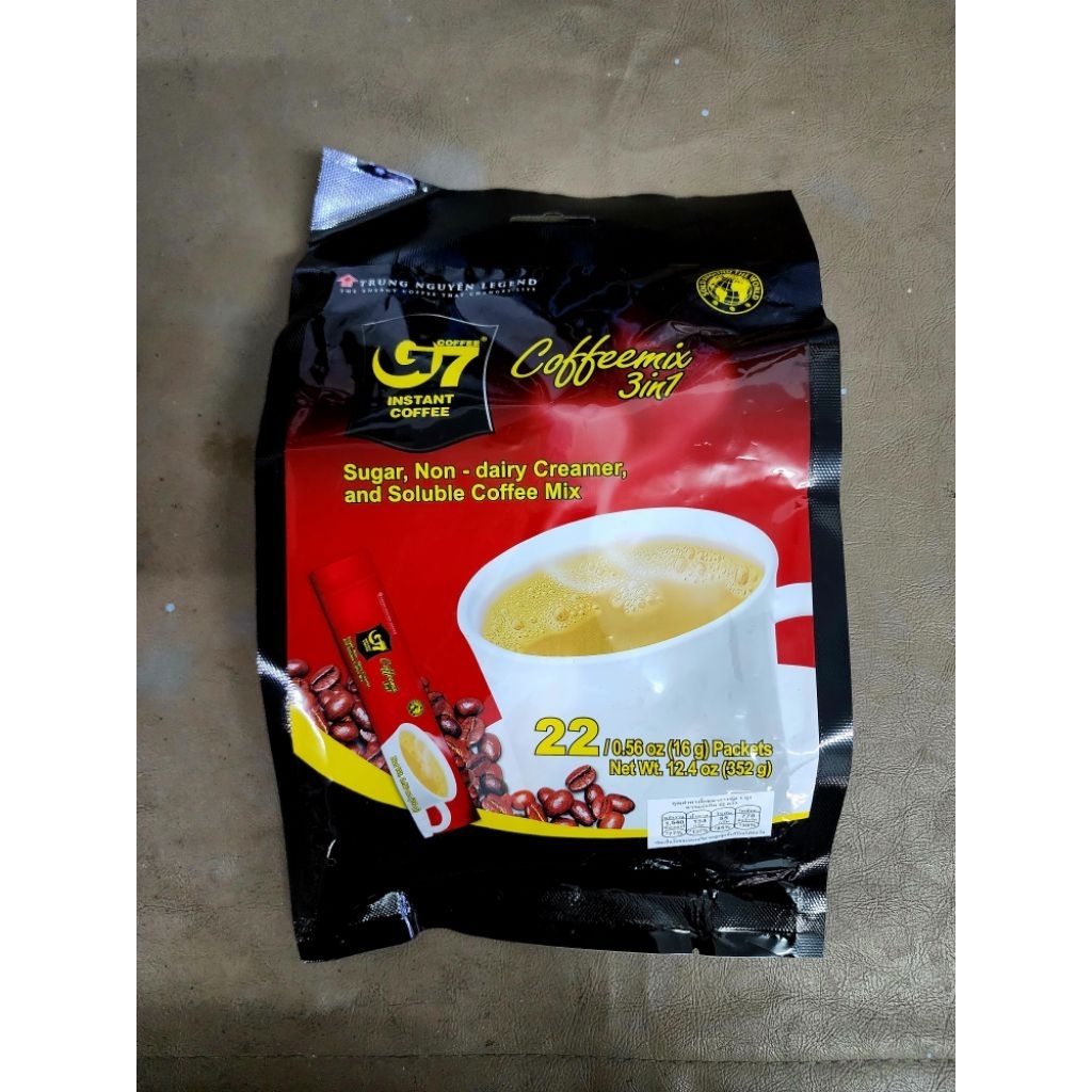 G7 กาแฟเวียดนาม G7 coffeemix 3 in 1 ถุง 22 ซอง 352 กรัม
