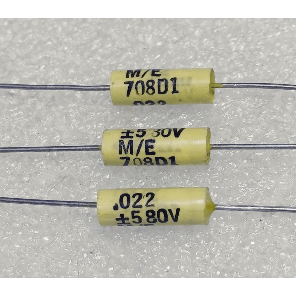 Mallory 708D1 0.022uf 22nf 223 j 80v คาปาซิเตอร์ ชนิด หางหนู ตัวเก็บประจุ capacitor