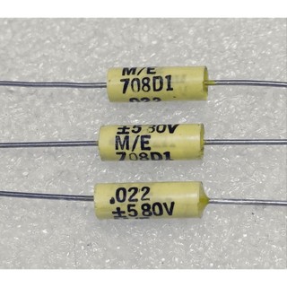 Mallory 708D1 0.022uf 22nf 223 j 80v คาปาซิเตอร์ ชนิด หางหนู ตัวเก็บประจุ capacitor