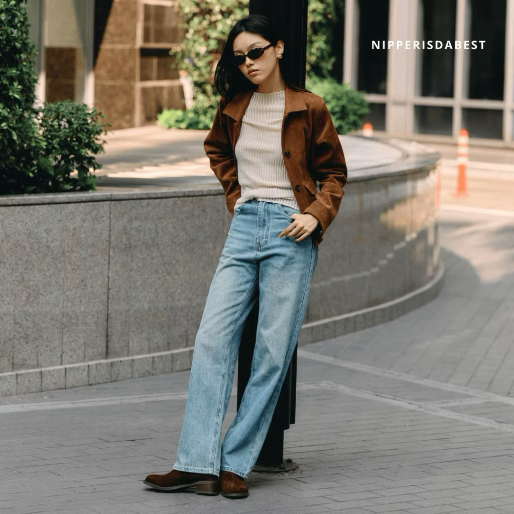 NIPPERISDABEST (size 32 สี light blue มั่นใจใส่ได้ค่อยกดสั่ง ไม่รับคืนค่า) : กางเกงยีนส์รุ่น Sempre Baggy ลองเท่านั้น