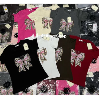 สำหรับสาวไซส์เล็กเสื้อรีดเพชรป้ายU+เข้ารูปสวย ผ้ายูนิโคล่