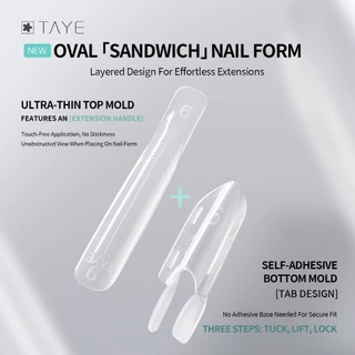 TAYE แม่พิมพ์ต่อเล็บ Sandwich Oval Form ดูโอฟอร์ม แบบใหม่ แบบสับ