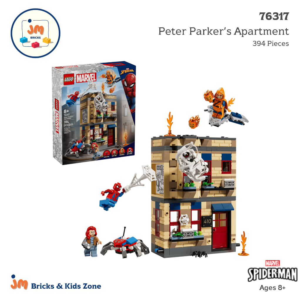 LEGO Marvel Spider-Man 76317 Peter Parker’s Apartment (394 Pieces) สำหรับเด็กอายุ 8 ปีขึ้นไป