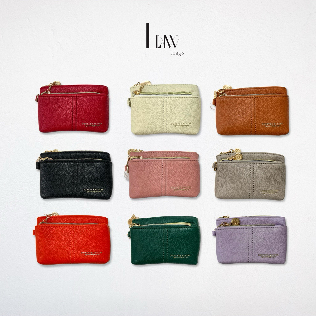 กระเป๋าคล้องมือใส่เหรียญ ใส่บัตร 3ซิป แบรนด์แท้💯