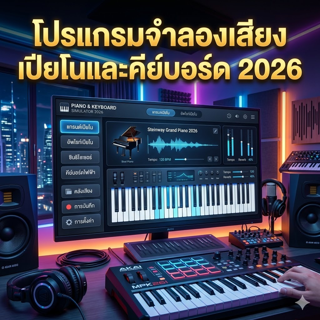 โปรแกรมจำลองเสียงเปียโนและคีย์บอร์ด (VST Plugin) อัปเดตปี 2026(Boxed Version)(รองรับWindows)