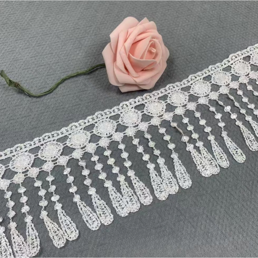 ผ้าอัดพลีทแต่งขอบลูกไม้ประมุกกว้าง 6cm ผ้าแต่งคอเสื้อออแกนซ่า Diy หลาละ50 าท ราคา ถูกที่สุด ดีลบีเคเค แกลเลอรีภาพที่ 5