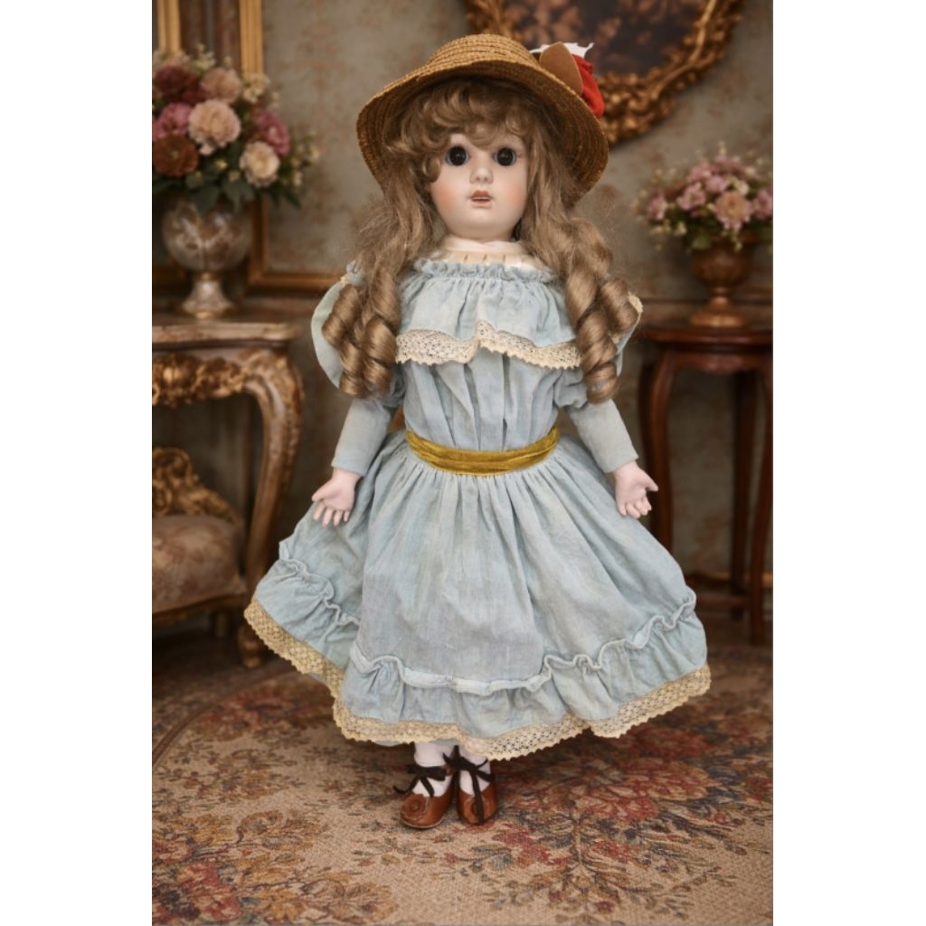 antique porcelain dolls/Porcelain Shirley Temple ตุ๊กตากระเบื้องหน้าน้องเป็นงานสไตล์แอนทีค