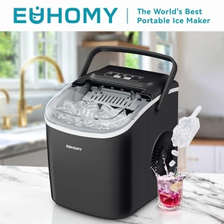 [ลดทันที700.-]เครื่องทำน้ำแข็ง Euhomy Ice maker 1.2L ทำน้ำแข็งอัตโนมัติใน 6นาที/9ก้อน สะอาด สะดวก สำหรับคนรักสุขภาพ