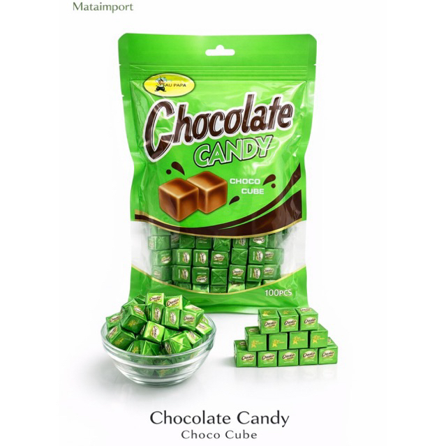 Choco Cube ช็อกโกแลตลูกเต๋า เคี้ยวหนึบ หอมเข้ม 100 ชิ้น พร้อมส่ง