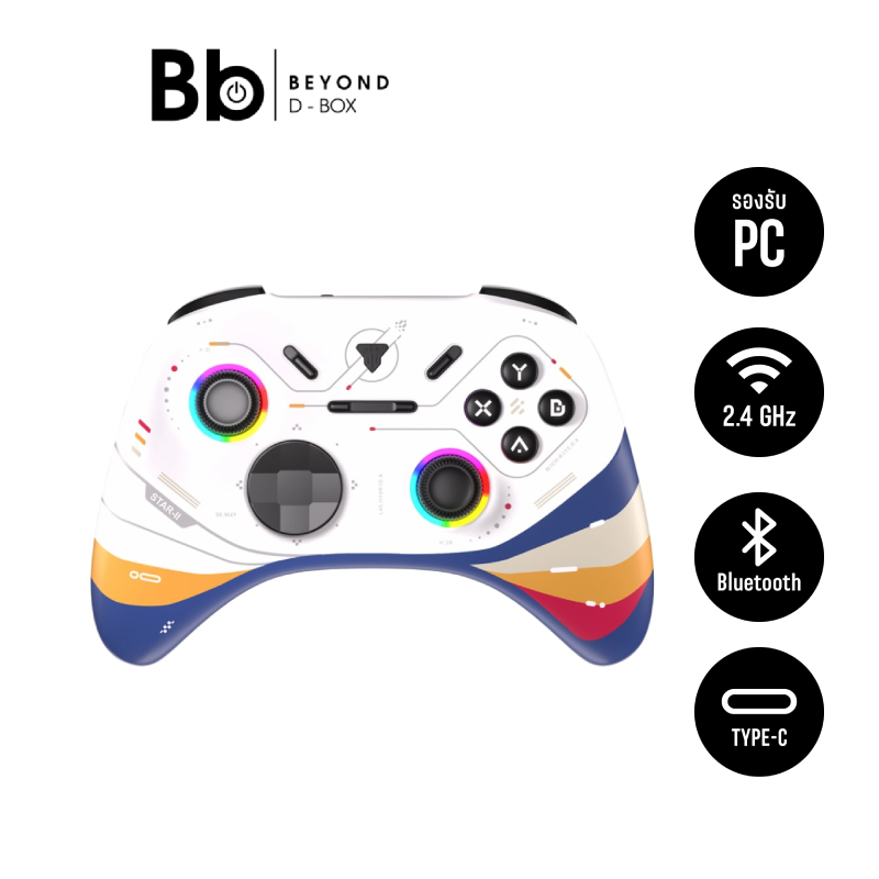 จอยคอนโทรลเลอร์ Fantech Gaming Wireless controller WGP15 V2S White by BB Beyond D-Box