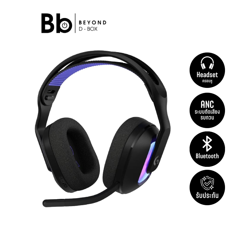 หูฟังเกมมิ่ง Logitech Gaming Headset G522 Lightspeed Wireless with Lightsync RGB by BB Beyond D-Box