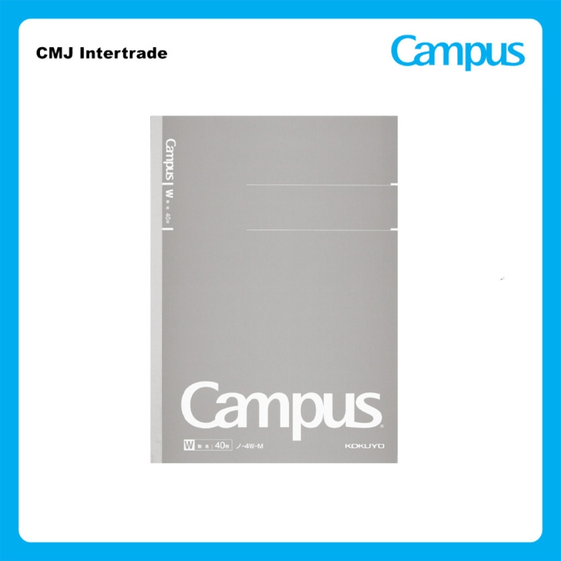 Kokuyo Campus Note Plain B5 40sh.Gray สมุดโน้ต สมุดบันทึกขนาด B5 40แผ่น สีเทา ไม่มีเส้น