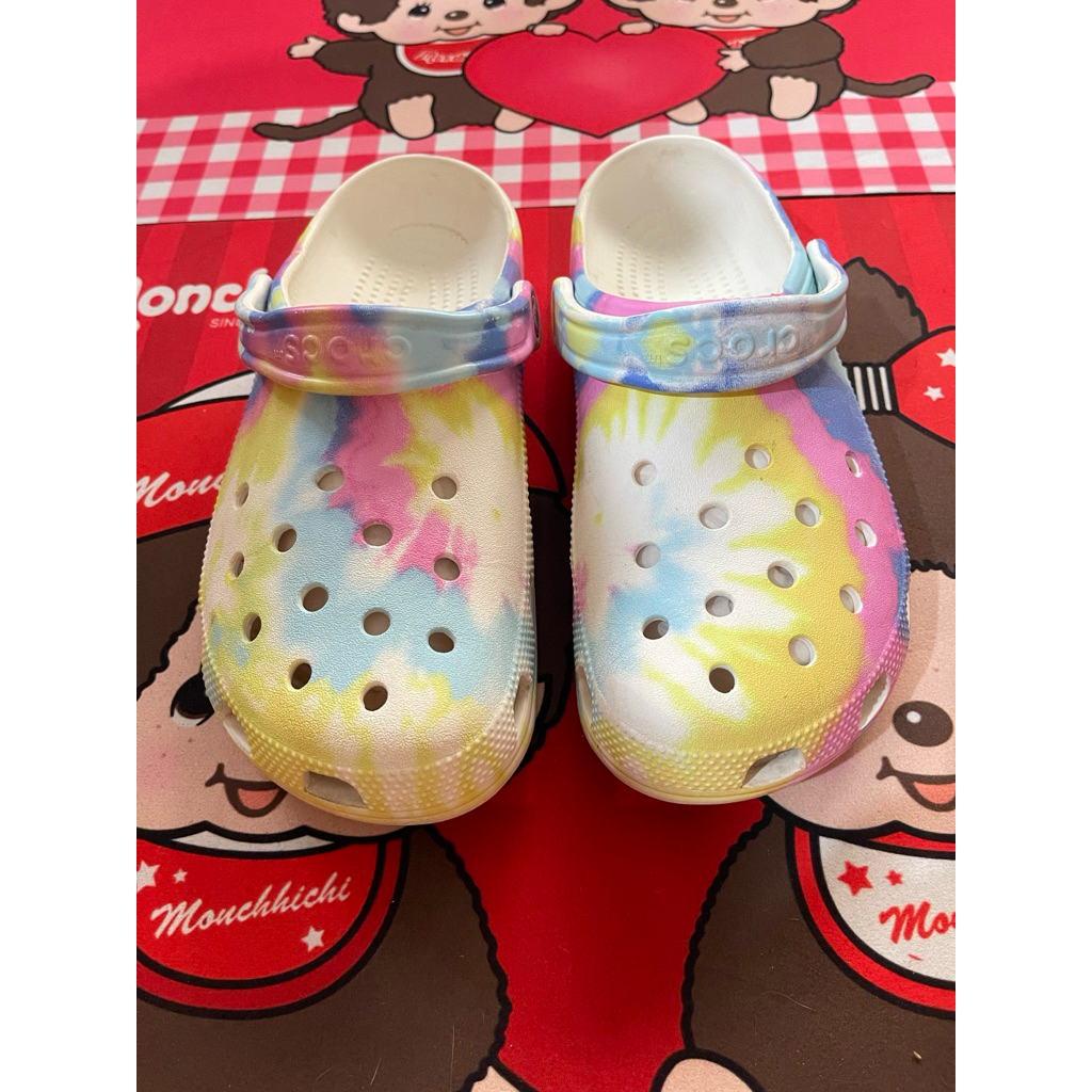 crocs classic สีมัดย้อม m7w9 size 40 ยาว 25.5 cm