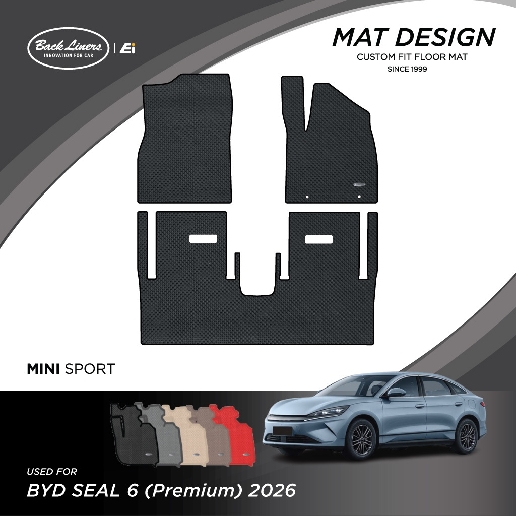 พรมปูพื้นรถยนต์เข้ารูปสำหรับ BYD รุ่นSeal 6 (ปี2026)