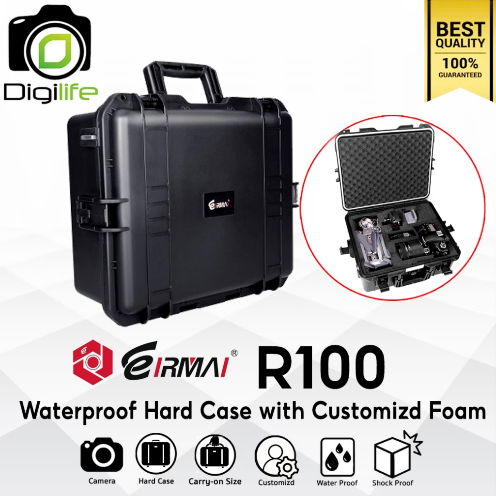 Eirmai Bag R100 - Waterproof Hard Case - For Camera, Flash , Accessories กระเป๋ากล้อง กันน้ำ กันกระแทก / Digilife
